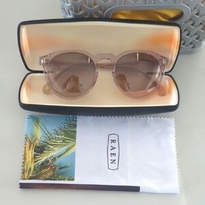 RAEN Transparent Brown/Clear Sunglasses with Case